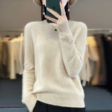 Avery | Crew-Neck Knit Sweater with Ribbed Cuffs