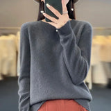 Avery | Crew-Neck Knit Sweater with Ribbed Cuffs
