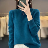 Avery | Crew-Neck Knit Sweater with Ribbed Cuffs