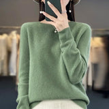 Avery | Crew-Neck Knit Sweater with Ribbed Cuffs