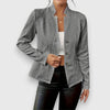 Maribel | Elegant Cable-Knit Cardigan with Stand-Up Collar