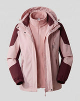 Luisa | Women’s Waterproof Hooded Jacket with Color-Block Design