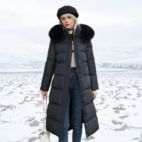 Sophia | Long Quilted Winter Coat with Plush Collar