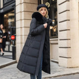 Sophia | Long Quilted Winter Coat with Plush Collar