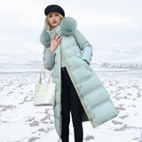 Sophia | Long Quilted Winter Coat with Plush Collar