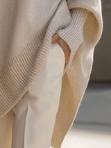 Naomi | Oversized Knit Sweater with Batwing Sleeves