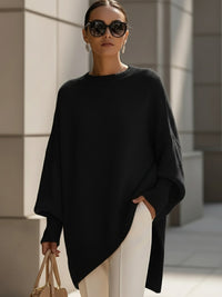 Naomi | Oversized Knit Sweater with Batwing Sleeves