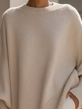 Naomi | Oversized Knit Sweater with Batwing Sleeves
