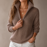 Mila | Textured Quarter-Zip Knit Sweater for Women