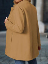 Amelia | Elegant Longline Coat with Button Closure