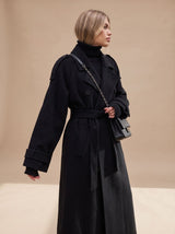 Marie | Double-Breasted Long Trench Coat for Women