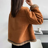 Pia | Cozy Brown Leather Jacket