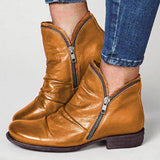 Selena | Women’s Ankle Boots with Double Zipper