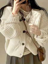 Clara | Women's Chunky Knit Button-Front Cardigan