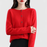 Violet | Comfortable Button-Up Knit Cardigan