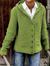 Quinn | Women's Textured Knit Cardigan with Classic Button Closure