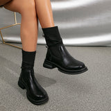 Olivia | Brown Ankle Boots with Wrap Straps and Block Heel