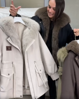 Mirella | Women's Quilted Jacket with Plush Collar