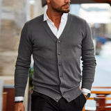 Bennett | Men's Slim Fit V-Neck Button Cardigan