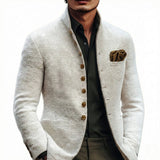 Leon | Men’s Textured Knit Cardigan with Button Closure