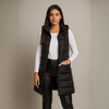 Leah | Casual Sleeveless Hooded Long Puffer Vest