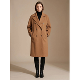 Ellen | Women's Long Winter Coat in Classic Style with Lapels