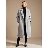 Ellen | Women's Long Winter Coat in Classic Style with Lapels