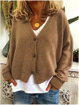 Camille | Women's Soft V-Neck Knit Cardigan
