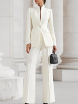 Isabella | Women's Tailored Blazer &amp; Flared Trousers Set