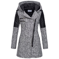 Katrine | Textured Hooded Winter Jacket