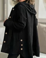Leonie | Casual Corduroy Hooded Jacket