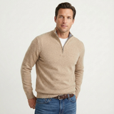 Grant | Men's Quarter-Zip Knit Pullover with Stand-Up Collar