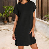 Lydia | Textured Knit T-Shirt Dress
