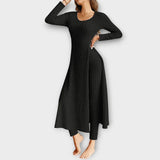 Bella | Casual Knit Dress with Side Slit and Leggings Set