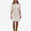 Celeste | Women's Cable Knit Mini Dress with Pleated Skirt