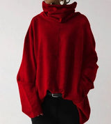 Iris | Long-Sleeve Turtleneck Sweatshirt with Pockets