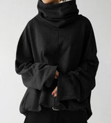 Iris | Long-Sleeve Turtleneck Sweatshirt with Pockets