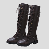Retro | Women’s Lace-Up Boots with Buckle