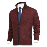 Christian | Men’s Zip-Up Knit Cardigan with Stand-Up Collar