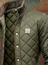 Sebastian | Quilted Bomber Jacket with Stand Collar