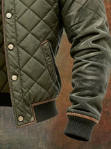 Sebastian | Quilted Bomber Jacket with Stand Collar