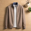 Simon | Stand-Collar Knit Cardigan with Full-Zip Closure
