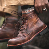 Theodore | Vintage Lace-Up Ankle Boots for Men