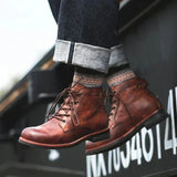 Theodore | Vintage Lace-Up Ankle Boots for Men