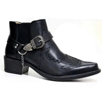 Wyatt | Western Ankle Boots with Buckle Detail for Men