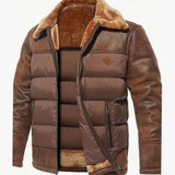 Andreas | Quilted Winter Jacket with Faux-Fur Collar