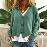 Juliette | V-Neck Button-Front Cardigan with Long Sleeves