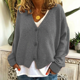 Juliette | V-Neck Button-Front Cardigan with Long Sleeves