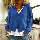 Juliette | V-Neck Button-Front Cardigan with Long Sleeves