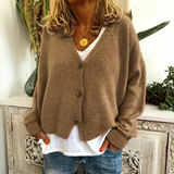 Juliette | V-Neck Button-Front Cardigan with Long Sleeves